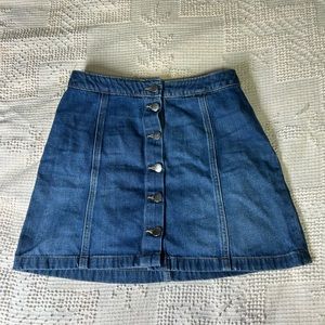 H&M, button Jean Skirt